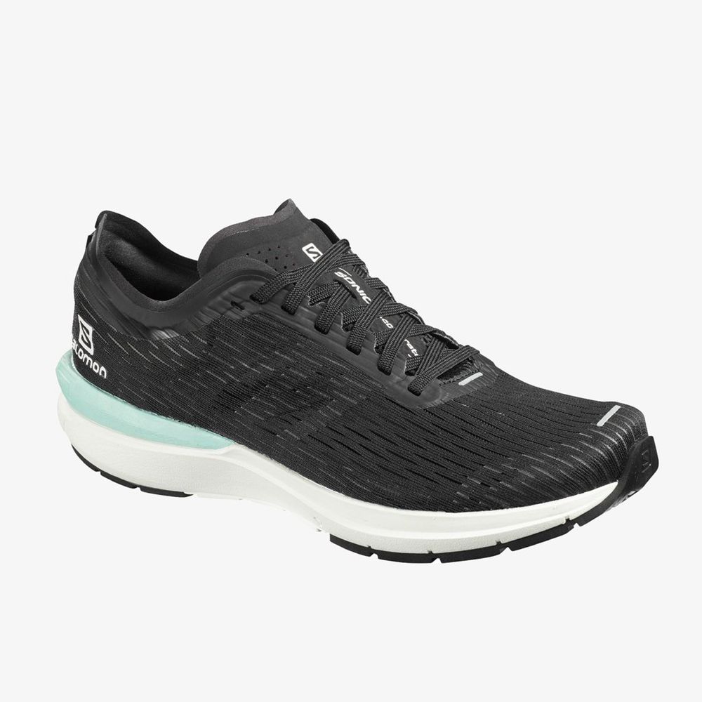 Salomon Singapore Womens Trail Running Shoes - SONIC 3 ACCELERATE Black/White | 73496-QWLJ